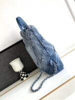 chanel 22 backpack as3859 denim blue canvas with sliver logo 003 luxibags.ru .jpg
