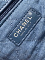 chanel 22 backpack as3859 denim blue canvas with sliver logo 008 luxibags.ru .jpg