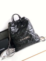 chanel 22 backpack as3859 shiny black calfskin 001 luxibags.ru .jpg