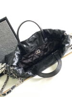 chanel 22 backpack as3859 shiny black calfskin 008 luxibags.ru .jpg