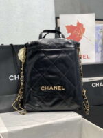 chanel 22 backpack as3859 shiny black calfskin with gold 001 luxibags.ru .jpg