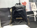 chanel 22 backpack as3859 shiny black calfskin with gold 002 luxibags.ru .jpg