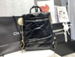 chanel 22 backpack as3859 shiny black calfskin with gold 004 luxibags.ru .jpg