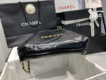 chanel 22 backpack as3859 shiny black calfskin with gold 007 luxibags.ru .jpg