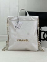 chanel 22 backpack as3859 shiny white calfskin with gold 001 luxibags.ru .jpg