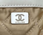 chanel 22 backpack as3859 shiny white calfskin with silver 009 luxibags.ru .jpg