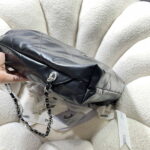 chanel 22 backpack shiny calfskin as3313 black with black logo 003 luxibags.ru .jpg