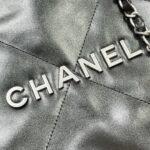 chanel 22 backpack shiny calfskin as3313 black with black logo 005 luxibags.ru .jpg