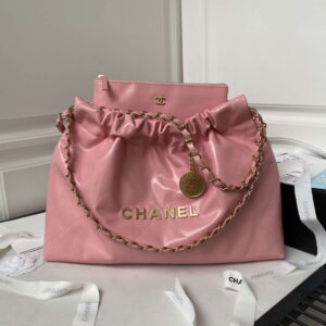 chanel 22 bag as4486 small handbag shiny calfskin pink with gold 001 luxibags.ru .jpg