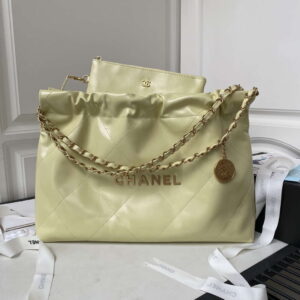 chanel 22 bag as4486 small handbag shiny calfskin yellow with gold 001 luxibags.ru .jpg