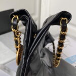 chanel 22 handbag as3261 shiny calfskin gold tone metal black logo white 05 luxibags.ru .jpg
