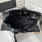 chanel 22 handbag as3261 shiny calfskin gold tone metal black logo white 06 luxibags.ru .jpg