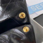 chanel 22 handbag as3261 shiny calfskin gold tone metal black logo white 07 luxibags.ru .jpg