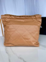 chanel 22 handbag as3261 shiny calfskin gold tone metal camel 02 luxibags.ru .jpg