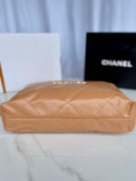 chanel 22 handbag as3261 shiny calfskin gold tone metal camel 04 luxibags.ru .jpg