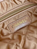 chanel 22 handbag as3261 shiny calfskin gold tone metal camel 09 luxibags.ru .jpg