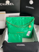 chanel 22 handbag as3261 shiny calfskin gold tone metal green 01 luxibags.ru .jpg