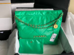 chanel 22 handbag as3261 shiny calfskin gold tone metal green 02 luxibags.ru .jpg