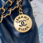 chanel 22 handbag as3261 shiny calfskin gold tone metal navy blue 04 luxibags.ru .jpg