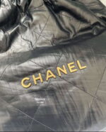 chanel 22 handbag as3261 wrinkled calfskin leather black gold 008 luxibags.ru .jpg