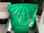 chanel 22 handbag as3262 shiny calfskin gold tone metal green 02 luxibags.ru .jpg