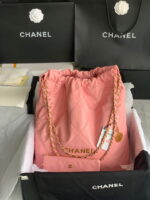 chanel 22 handbag as3262 shiny calfskin gold tone metal pink 01 luxibags.ru .jpg