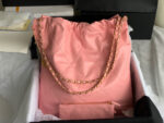 chanel 22 handbag as3262 shiny calfskin gold tone metal pink 05 luxibags.ru .jpg