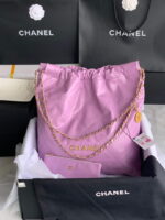 chanel 22 handbag as3262 shiny calfskin gold tone metal purple 02 luxibags.ru .jpg