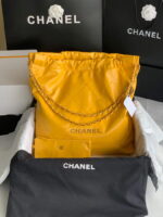 chanel 22 handbag as3262 shiny calfskin gold tone metal yellow 01 luxibags.ru .jpg