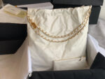 chanel 22 handbag as3262 shiny calfskin lacquered metal white logo black 05 luxibags.ru .jpg