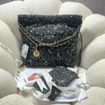 chanel 22 handbag gold tone metal canvas as3260 gray 002 luxibags.ru .jpg
