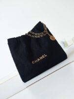 chanel 22 handbag shiny as3261 black velvet gold 001 luxibags.ru .jpg