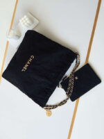 chanel 22 handbag shiny as3261 black velvet gold 007 luxibags.ru .jpg