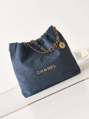 chanel 22 handbag shiny as3261 navy blue velvet gold 001 luxibags.ru .jpg