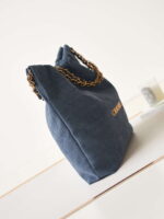 chanel 22 handbag shiny as3261 navy blue velvet gold 003 luxibags.ru .jpg