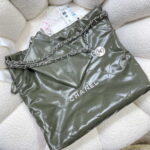 chanel 22 handbag shiny calfskin as3261 dark green 004 luxibags.ru .jpg
