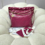 chanel 22 handbag shiny calfskin as3261 rose red 002 luxibags.ru .jpg