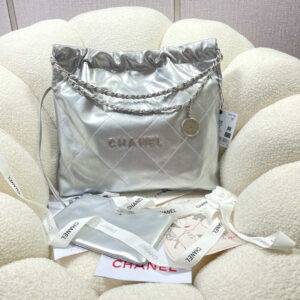 chanel 22 handbag shiny calfskin as3261 silver 001 luxibags.ru .jpg