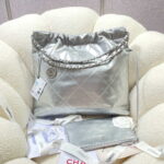 chanel 22 handbag shiny calfskin as3261 silver 002 luxibags.ru .jpg
