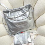 chanel 22 handbag shiny calfskin as3261 silver 003 luxibags.ru .jpg