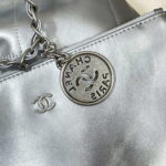 chanel 22 handbag shiny calfskin as3261 silver 006 luxibags.ru .jpg