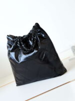 chanel 22 handbag shiny calfskin gold as3261 black with black logo 003 luxibags.ru .jpg