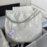 chanel 22 handbag shiny calfskin gold as3261 white with silver logo 002 luxibags.ru .jpg
