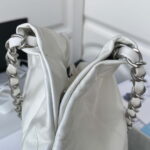 chanel 22 handbag shiny calfskin gold as3261 white with silver logo 006 luxibags.ru .jpg