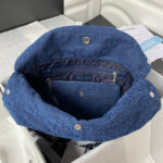 chanel 22 handbag slive tone metal canvas as3260 blue denim 006 luxibags.ru .jpg