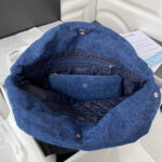 chanel 22 handbag slive tone metal canvas as3261 blue denim 006 luxibags.ru .jpg
