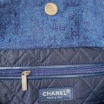 chanel 22 handbag slive tone metal canvas as3261 blue denim 008 luxibags.ru .jpg