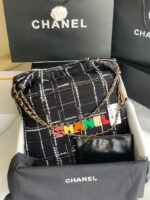 chanel 22 large handbag as3262 clothes gold tone metal black 01 luxibags.ru .jpg