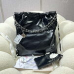 chanel 22 large handbag shiny calfskin as3262 black with silver logo 002 luxibags.ru .jpg