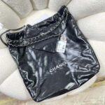 chanel 22 large handbag shiny calfskin as3262 black with silver logo 004 luxibags.ru .jpg